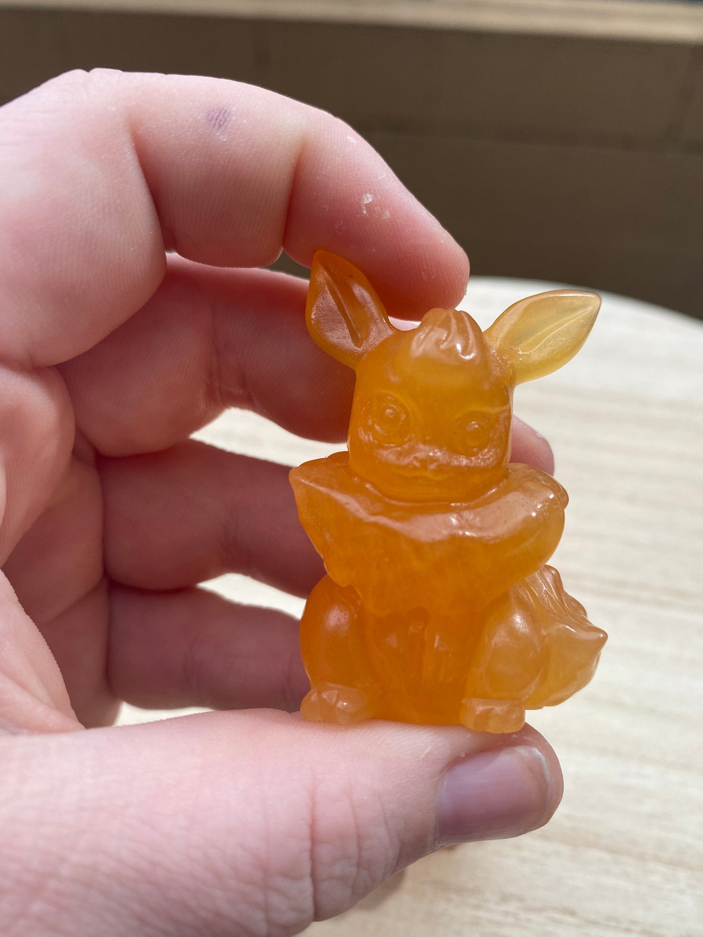 Yellow Jade Flareon Carving