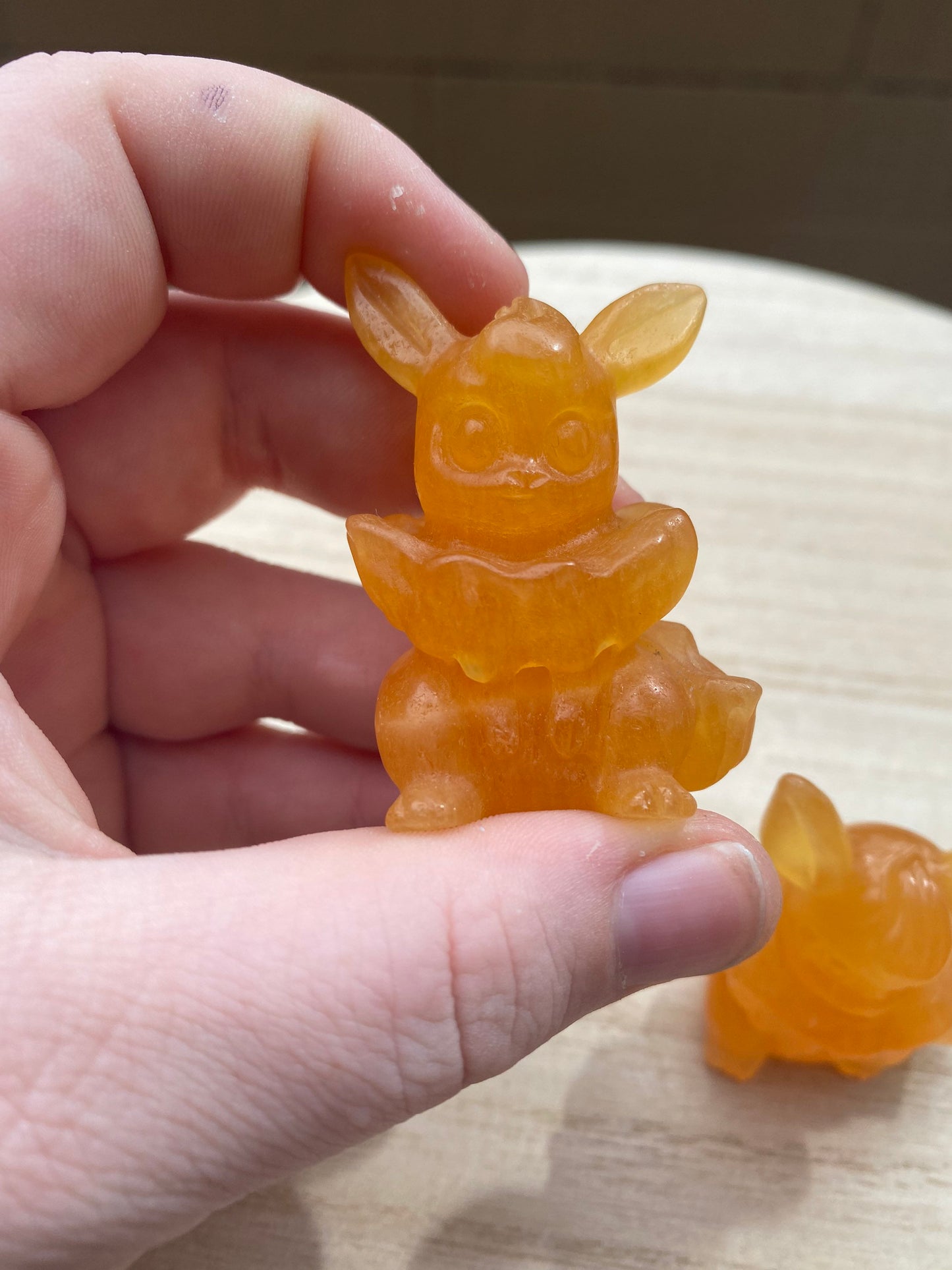 Yellow Jade Flareon Carving