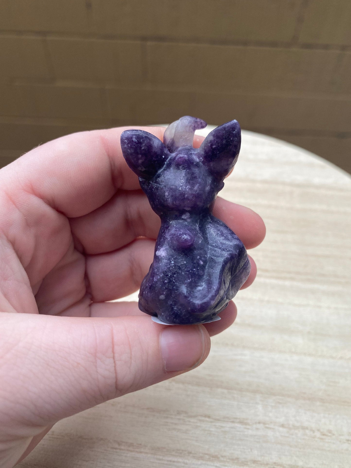 Lepidolite Leafeon Carving